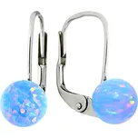 Stříbrné opálové náušnice kuličky