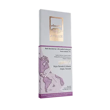 Čokoláda Hořká čokoláda Choroni s kůrou iyokan AtelieR 72 %