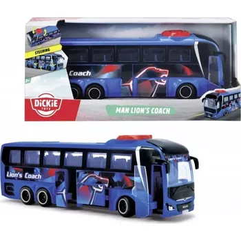 autíčko Dickie Toys 3744017 autobus Man Lion's Coach modrý