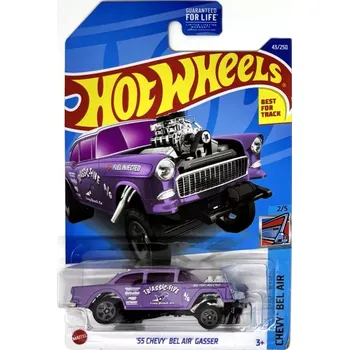 autíčko HOT WHEELS - '55 Chevy Bel Air Gasser Violet (E7)