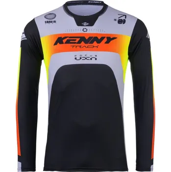 Cyklistické oblečení KENNY RACING CROSS/ENDURO DRES MODEL TRACK FOCUS GREY BARVA BLACK/GREY/YELLOW/RED VELIKOST S