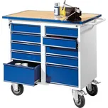 Mobilní pracovní stůl FLEX, 10 zásuvek