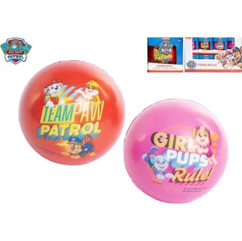 Dětský míč Paw Patrol míček pěnový 7,5 cm - mix barev (červená, růžová)