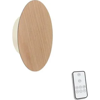 Nástěnné svítidlo PAULNEUHAUS AKKU PUNTU LED svítidlo na baterie 18cm přírodní dřevo s časovačem USB stmívatelné 3000K - PAUL NEUHAUS PN 8152-79