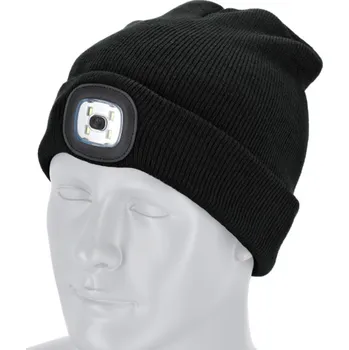 Čepice Zimní čepice 2RAYS s LED světlem; černá