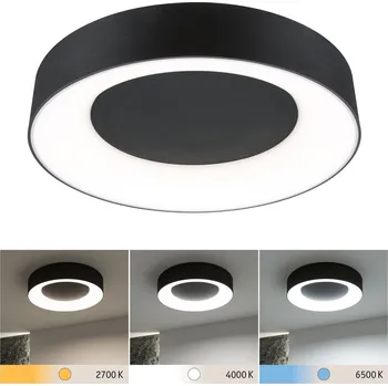 Svítidlo PAULMANN LED stropní svítidlo Casca IP44 CCT 230V 23W černá mat - PAULMANN P 71097