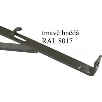 ERGO Držák protisněhové mříže - rovný - tmavě hnědá