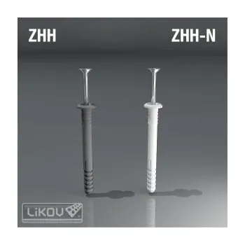 Hmoždinka LIKOV ZHH-N plastová zarážecí hmoždinka s kovovým trnem 6*80mm 50ks/bal