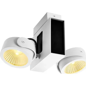 Bodové svítidlo SLV - BIG WHITE TEC KALU CW, LED nástěnné a stropní nástavbové svítidlo, double, bílá / černá, 24°, 3000K - BIG WHITE (SLV) LA 1001432
