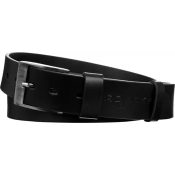 Opasek Pánský kožený pásek ROVICKY black, Obvod pasu / celková délka pásku 85cm