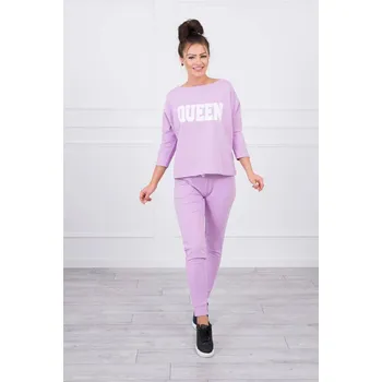 Tepláková souprava s nápisem Queen model 66977 barva lila