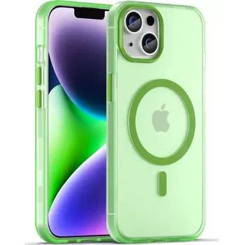 Pouzdro na mobilní telefon Kryt na iPhone 14 gumový Candy (podpora MagSafe) zelený