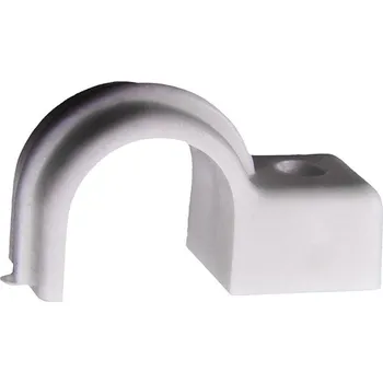 Kabelová příchytka bílá - průměr 9mm - 100ks DELTA