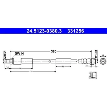 Brzdová hadice Brzdová hadice ATE 24.5123-0380.3