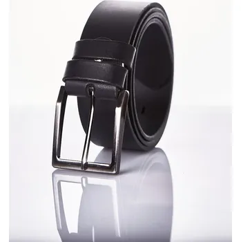 Opasek Pánský kožený pásek PM-3-21-27 černý, Obvod pasu / celková délka pásku 85cm