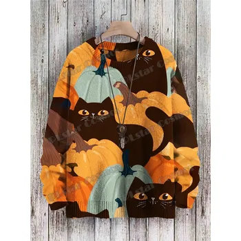 Dámský svetr Svetr s 3D potiskem vlk a další zvířata CS411 Velikost: 3XL, Barva (Varianta): Svetr 2