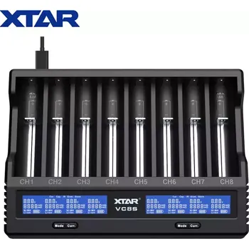 Nabíječka baterií Nabíječka Xtar VC8S LCD USB pro 1 - 8 Li-Ion/Ni-MH