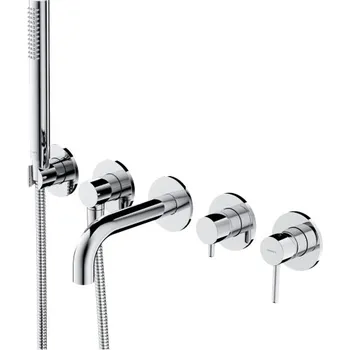 Vodovodní baterie Omnires Y Vanová baterie S 5 otvory podomítková, chrom Y1237-1SCR