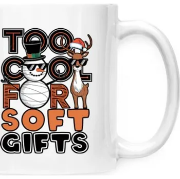 Pánské tričko Hrnek malý bílý s potiskem Too cool for soft gifts