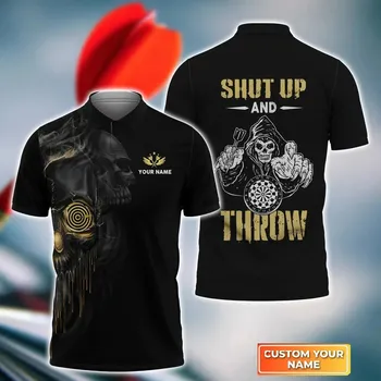 Tričko s 3D potiskem pro tým Darts s lebkou CS459 Velikost: 3XL, Barva (Varianta): Polo košile 8