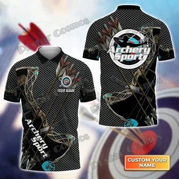 Tričko s 3D potiskem pro tým lukostřelba vlastní text CS462 Velikost: 2XL, Barva (Varianta): Polo košile 11