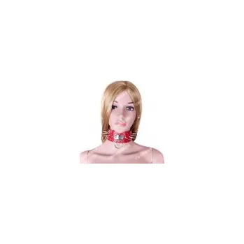 BDSM uzamykatelný obojek s ostny XQ0094 Barva Červená bdsm-bondage-shop 08595729744950 8595729744950 BDSM punk elegantní uzamykatelný obojek s ostny