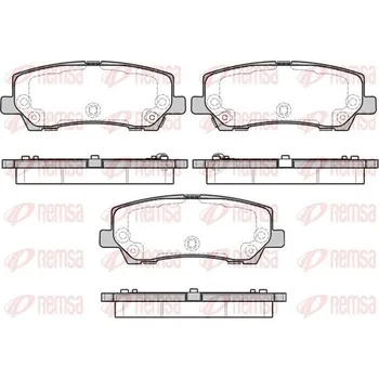 Brzdová destička Sada brzdových destiček, kotoučová brzda REMSA 1621.15