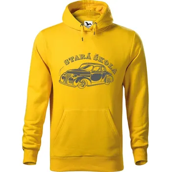 Pánská mikina DOBRÝ TRIKO Pánská mikina s potiskem Jsem stará škola Velikost pánské mikiny: 4XL, Barva: Žlutá
