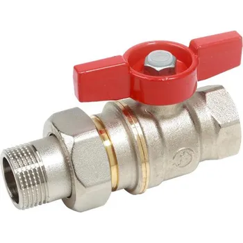 Ventil Kohout kulový Giacomini červený motýl, 3/4˝ x 3/4˝