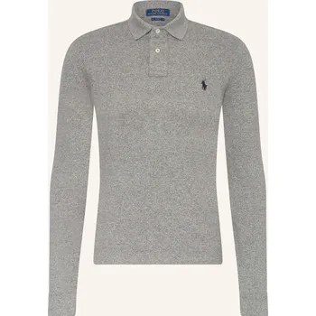 Pánská košile Polo Ralph Lauren Pánská Polokošile Z Piké Slim Fit, šedá, XXL