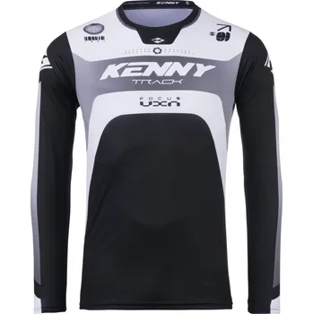 Cyklistické oblečení KENNY RACING CROSS/ENDURO DRES MODEL TRACK FOCUS BLACK/WHITE GREY VELIKOST M
