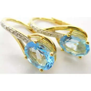 Náušnice Klenoty Budín Diamantové náušnice s modrými topazy BLUE TOPAZ 585/1,85gr 3834526 (Klenoty Budín Diamantové náušnice s modrými topazy BLUE TOPAZ 585/1,85gr 3834526 )