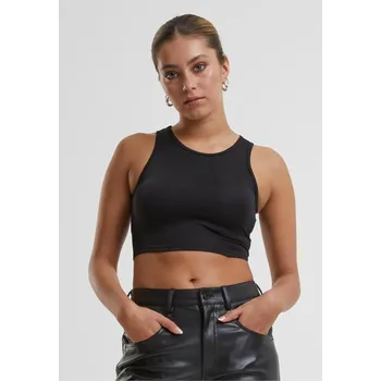 Ladies Glitter Cropped Top XS