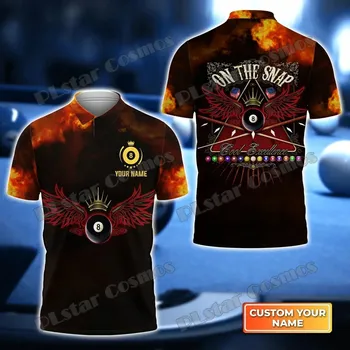 Dámské tričko Tričko s 3D potiskem pro tým kulečník, vlastní jména CS464 Velikost: S, Barva (Varianta): Polo košile 10