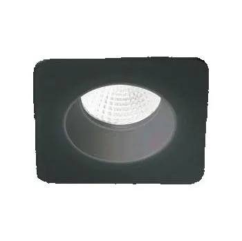 Venkovní osvětlení IDEALLUX LED Stropní zápustné bodové svítidlo Ideal Lux ROOM-65 SQUARE BK 252056 8W 800lm 3000K IP65 10cm hranaté černé - IDEALLUX ILUX 252056