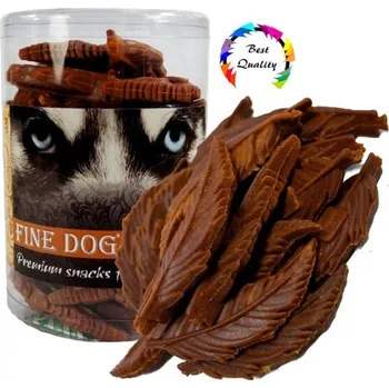 Dóza na potraviny FINE DOG DENTA lísteček 3" SLANINA 40ks - DÓZA