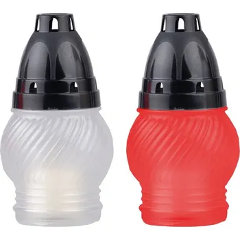 Smuteční dekorace Hřbitovní sklo v plastu 14 cm vklad 30g 9h. mix