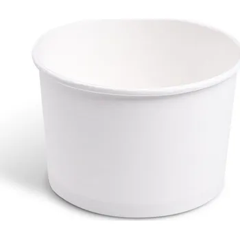 Jednorázové nádobí Papírová miska bílá (PAP/PE) O110mm 475ml [50 ks]