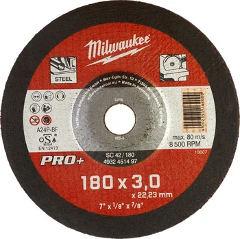 Řezný kotouč MILWAUKEE řezný kotouč CutWSC 42/180X3 PRO+ 4932451497