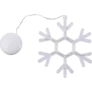 Vánoční světelná dekorace Vánoční LED závěsná vločka 20 x 17 cm 10 LED teplá bílá