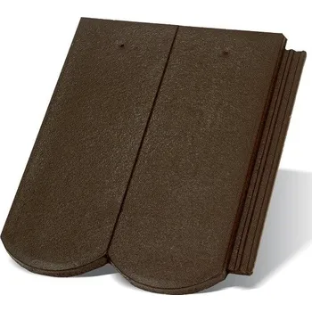 betonová krytina TERRAN RUNDO EVO Taška základní 1/1 mocca