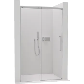 CERANO - Sprchové posuvné dveře Lantono L/P - 8 mm - Soft-Close - chrom, transparentní sklo - 130x195 cm