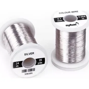 Barevný drátek Sybai Colour Wire Silver 0,1mm