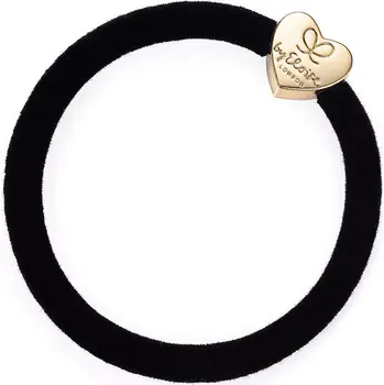 Velvet Gold Heart Black