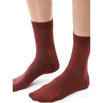 Pánské ponožky DÁMSKÉ PONOŽKY S KAŠMÍREM 083 MAROON MÉLANGE 38-40