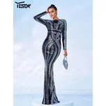 Plesové šaty dlouhé LC10228 Barva: Černá, Velikost: L