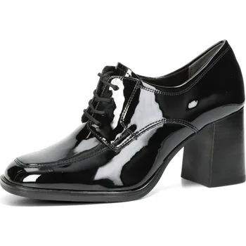 Dámské polobotky Tamaris dámské lesklé polobotky - černé