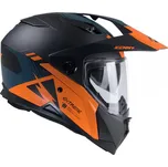 PŘILBA DUAL ADVENTURE MODEL EXTREME GRAPHIC ORANGE/PETROL MATT BARVA ČERNÁ/ORANŽOVÁ VELIKOST M (57 - 58 CM)