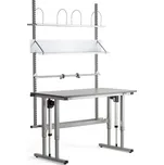 Balicí stůl MOTION, elektricky nastavitelná výška, 1500x800 mm, šedá