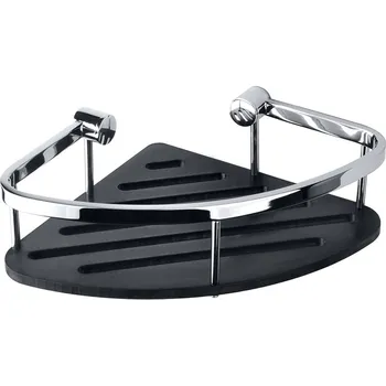 Drátěná police Polička do sprchy Bemeta Cytro rohová chrom/černá